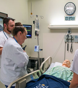 Students in simulation lab