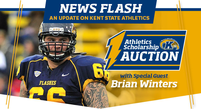 Logo image for Athletics scholarship auction with the special guest Brian Winters