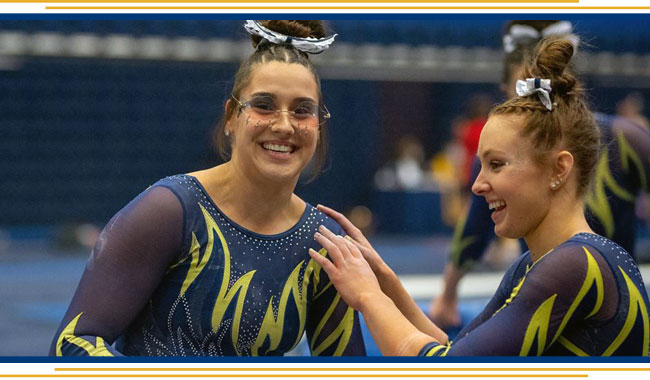 Two members of the gymnastics team