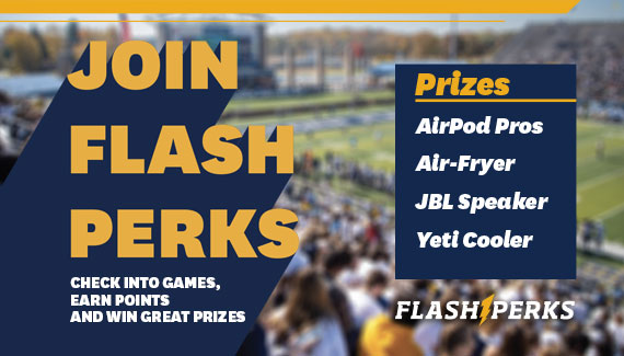 Join Flash perks! Check into games, earn points, and win great prizes. Prizes include airpod pros, an air fryer, JBL speaker and yeti cooler