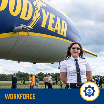 Kent State aviation student preparing for flight